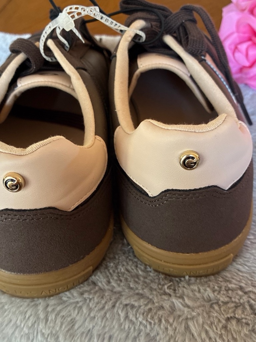 GBG Los Angeles Brown Low-Top Sneakers with Gum Sole - Picture 4 of 7